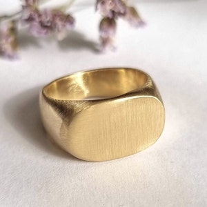 Unisex Signet Ring, Gold signet ring, women signet ring, Classic Pinky Ring, Oval signet ring, Signet Pinky Ring, 9k signet ring, man signet