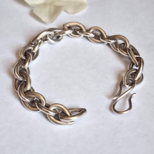 Gold bracelet for women, Chunky silver bracelet, Bold jewelry, Statement bracelet, Romantic jewelry, Big bracelet, Link bracelet for women