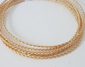 Gold stacking bracelets, twisted bracelet, braided bracelet, gold stackable bracelet, bangle bracelets, gold bangles 14k gold bracelet women