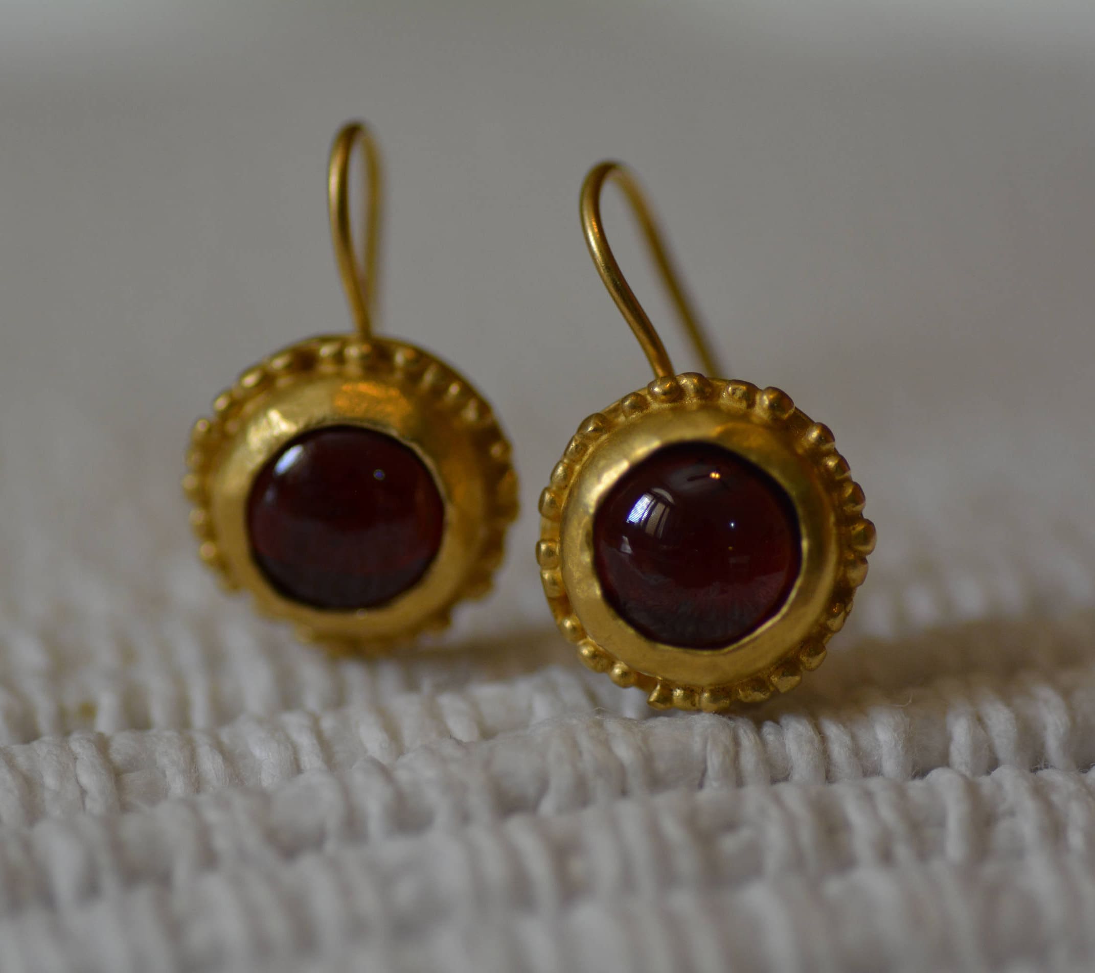 Garnet Drop Earrings
