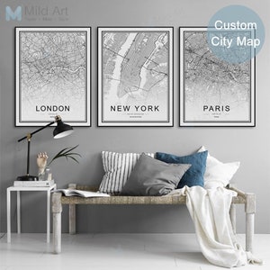 New York London Paris Prints City Set Of 3 Gift For Etsy