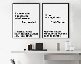 Andy Warhol Quote Etsy