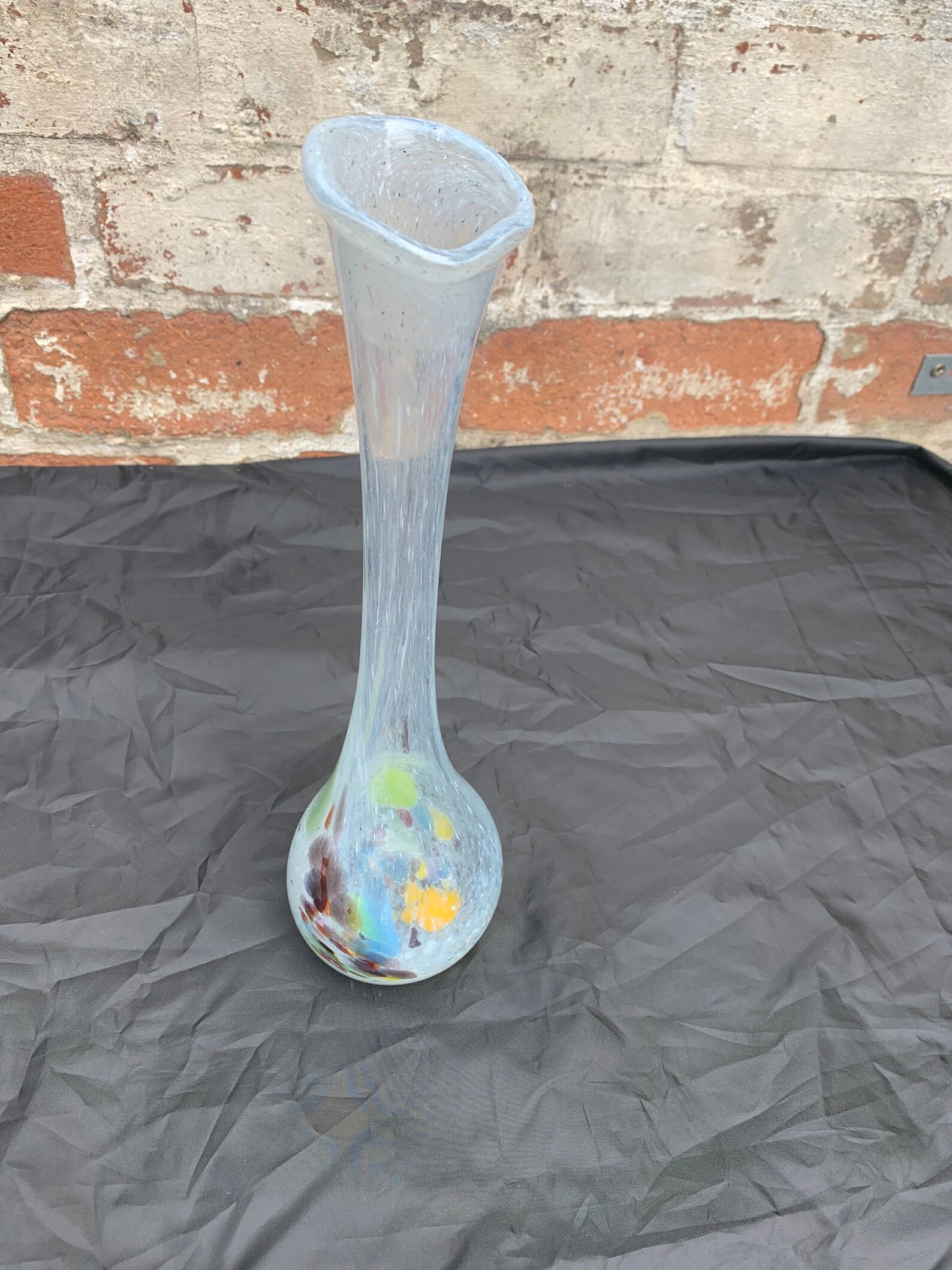 Vintage Handmade/Blown Art Glass Vase Multi Coloured Tulip Etsy