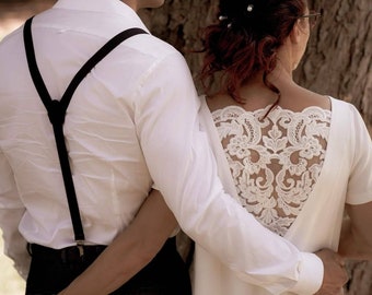 Short bridal dress for courthouse's wedding