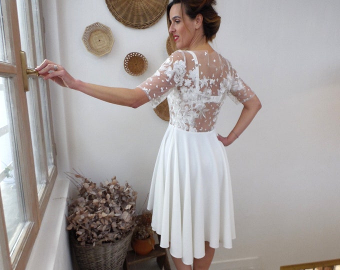 JESSICA: short wedding dress for town hall civil ceremony or modern wedding