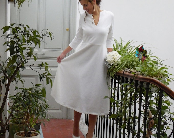 Winter wedding dress with long sleeves