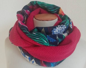 scarf snood for women theme exotic color fuchsia cranberry
