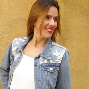 Veste en jean femme personnalisé hotsell
