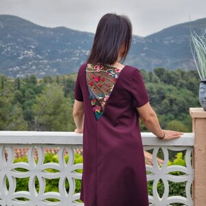 Black or burgundy cocktail dress image 9