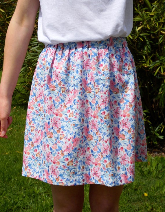 floral elasticated skirt