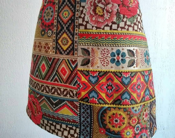 MINI Multicolored short skirt and trapeze for women