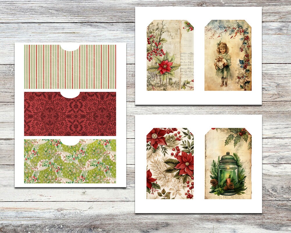 Vintage Christmas Printable, Instant Download, Junk Journal Printable ...