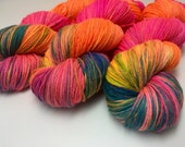 Hand dyed superwash merino Sport Weight yarn - Hypercolour