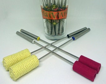 Fire Wands / Fire Torches / Fuel Torches for Fleshing & Cupping Massage, Set of Two Fire Torches, Choice of head material