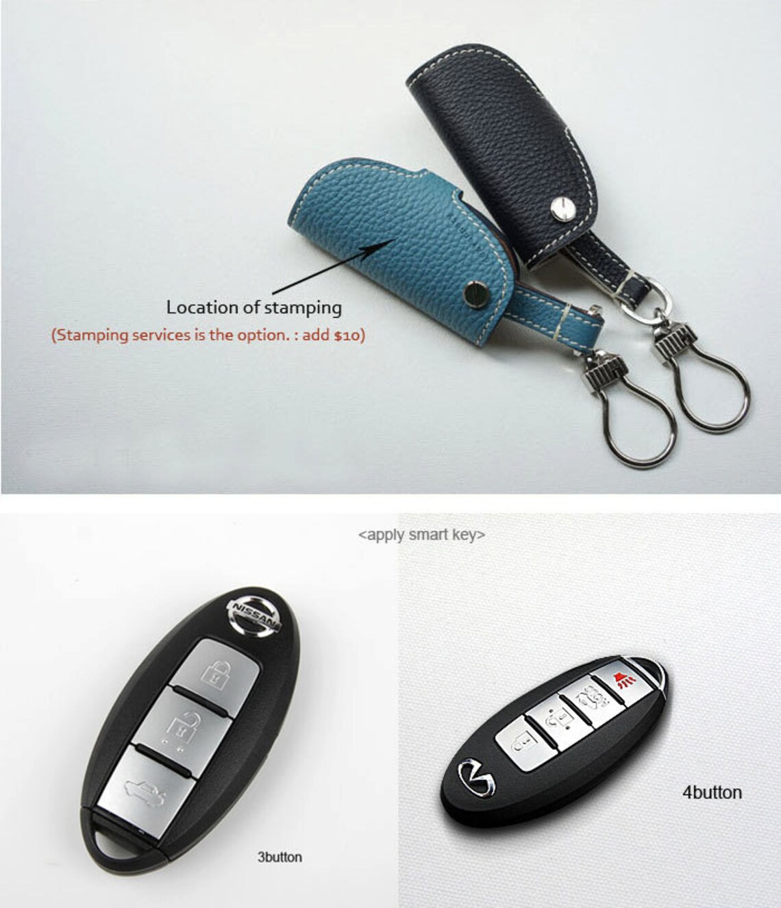 Handmade for NISSAN Remote key chain holder cover fob case Etsy