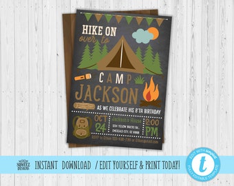 campfire invitation etsy