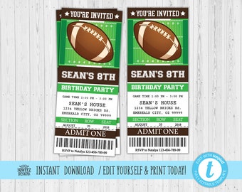 football invitation etsy