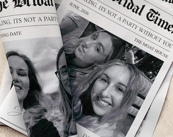 Will You be my Bridesmaid Proposal Newspaper, Maid of Honour Personalised Gifts, Flower Bouquet Wrap, Bridal Newspaper, Bridesmaid Newspaper