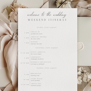 Ordre du jour du mariage | Chronologie personnalisée | Carte d'informations sur l'itinéraire du week-end de mariage | Encart d'invitation | Calendrier du mariage