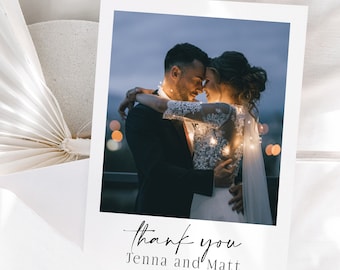 Personalised Wedding Thank You Cards with Photo | From the Bride and Groom | Photo note cards