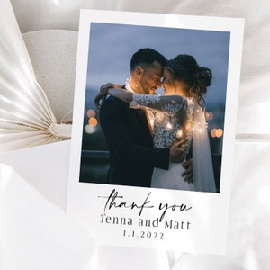 Personalisierte Danksagungskarten mit Foto der Braut und des Bräutigams | Personalisierte Dankeskarte, Hochzeitskarten, Verkäufer Dankeschön
