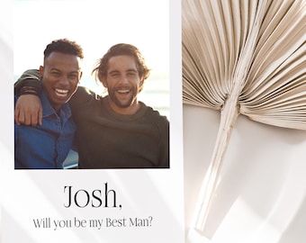 Best Man Proposal, Will You Be My Best Man, Photo Groomsmen Proposal Card, Personalised Usher Card, Asking Page Boy, Groomsman Request