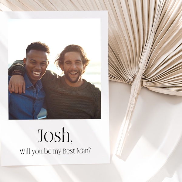 Best Man Proposal, Will You Be My Best Man, Photo Groomsmen Proposal Card, Personalised Usher Card, Asking Page Boy, Groomsman Request