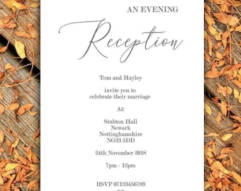 Minimalist wedding invite