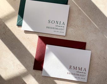 Bridesmaid Proposal Cards, Maid of Honor Proposal, Bridesmaid Card, Will You be my Bridesmaid, Flower Girl Proposal, Bridesmaid Box Ideas