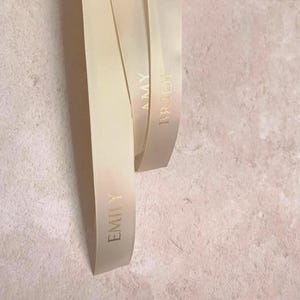 Personalised Satin Ribbon Bows, Name Place bows, Guest Name Wine Glass Ribbons, Will you be my Bridesmaid Proposal, Maid of Honour Gift