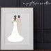 Mother of the Bride Gift | Wedding Illustration gift | Custom Bridal Drawing| Gift From Daughter | Gift for Mum Mom | Personalised Print