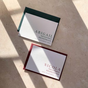Personalisierte Dankeskarten für Brautjungfern, Geschenke für die Trauzeugin, Dankesgrüße zum Hochzeitstag, Hochzeitskarten mit passenden Umschlägen, Hochzeitsgeschenke