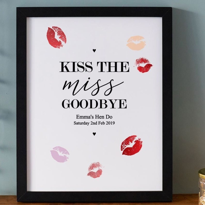 Bridal Shower Kiss The Spasm price Miss Props Hen Bacheloret New sales Party Goodbye