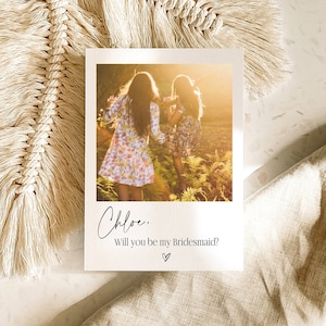 Bridesmaid Proposal, Will You Be My Bridesmaid, Personalised Photo Proposal Card, Bridesmaid Gifts, Maid of Honour, Flower Girl Thank You