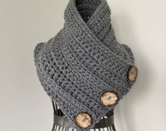 Cloquet Cowl - Gray - Neck Wrap for Fall and Winter