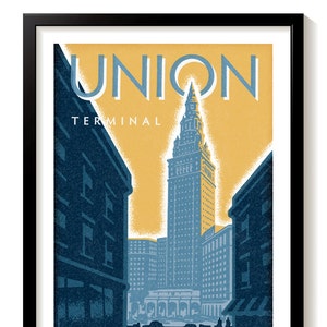 Cleveland Union Terminal Giclee print unframed.