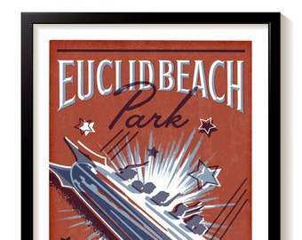Cleveland Euclid Beach Park Giclee print unframed.