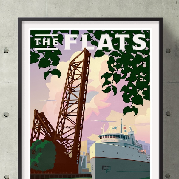 The Flats of Cleveland Giclee print unframed