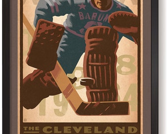 Cleveland Barons Giclee Print unframed.