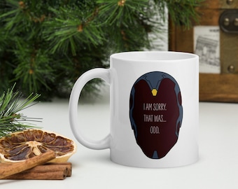 Das war Odd Mug, Vision Mug, Marvel-Becher, Comic-Geschenk, Geschenk für ihn, Geschenk für sie