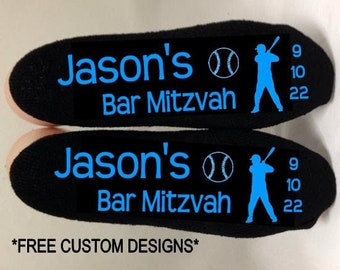 Bar Mitzvah Grippy Socks - Bar Mitzvah Party Favors, Bar Mitzvah Sock Favors, Mitzvah Party Socks, Mitzvah Party Favors, Dance Party Socks