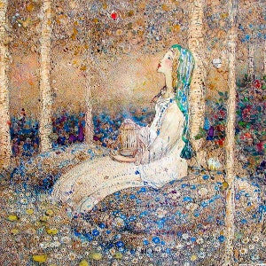 Ceramic decals, Annie French, Annie French ceramic decals 1400-1562 ºF, ceramic transfers, young girl, flowers, ceramic decals for artists