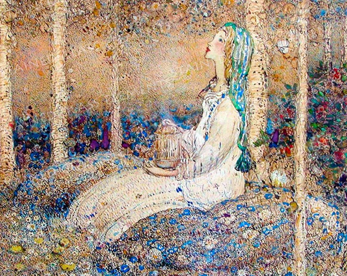 Ceramic decals, Annie French, Annie French ceramic decals 1400-1562 ºF, ceramic transfers, young girl, flowers, ceramic decals for artists