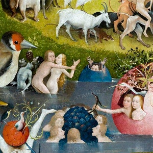 Hieronymus Bosch ceramic decals, ceramic decals, 1400-1562 ºF, Hieromymus Bosch, The Garden of Earthly Delights, bird ceramic decal, su