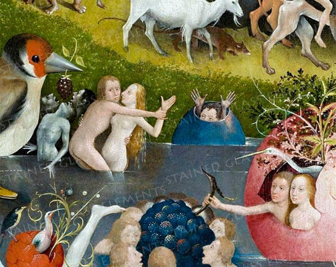 Hieronymus Bosch ceramic decals, ceramic decals, 1400-1562 ºF, Hieromymus Bosch, The Garden of Earthly Delights, bird ceramic decal, su