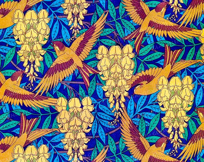 Floral Art Nouveau motifs Ceramic decal fusible transfers for decoration of ceramics glassfusing glass tiles and enameling botanical vintage