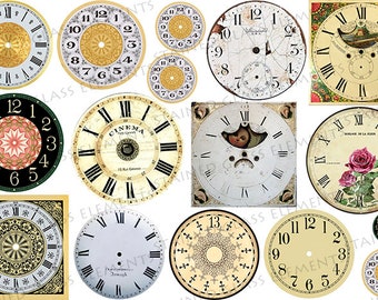 Clock dial ceramic decal, dial fusible transfers, image transfers, decals for ceramics, decals for glass, decals for enameling, 1400-1562 ºF