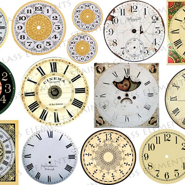 Clock Wall Decals Etsy
