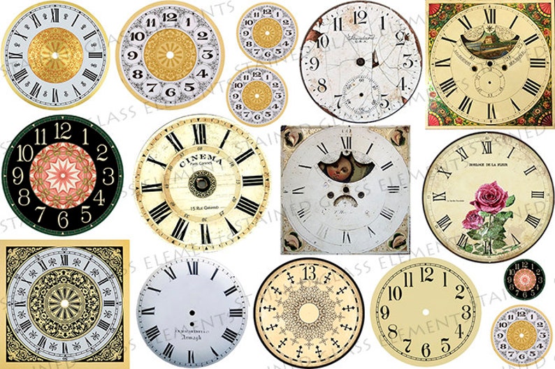Clock Dial Ceramic Decal Dial Fusible Transfers Image Etsy UK