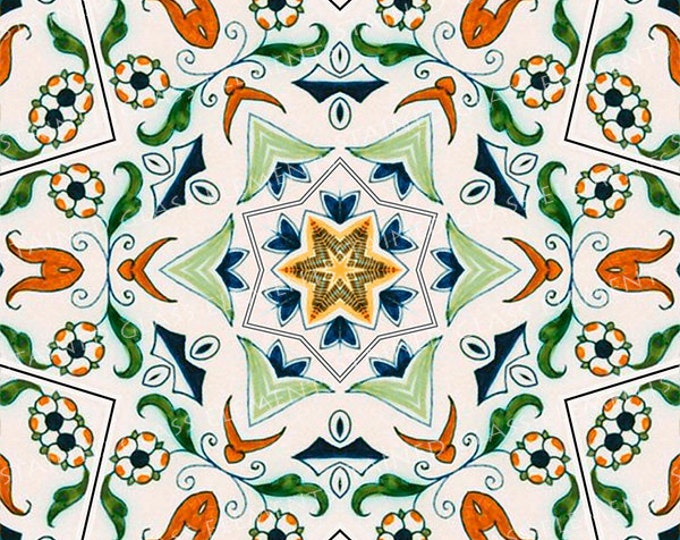Polychrome ceramic transfer, 750-850ºC, fusible transfers, image transfers, decals hot glass, decals for enamelling, kaleidoscope decals